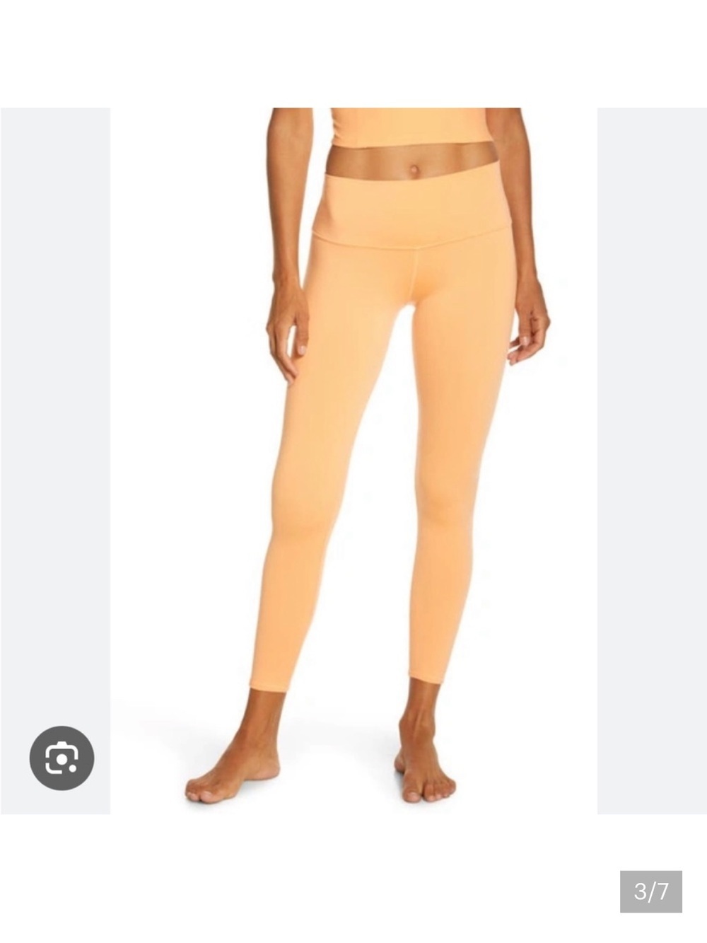 Alo Yoga Full Length Legging Peach High Waist Stretch Pilates Workout Sz S